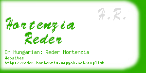 hortenzia reder business card